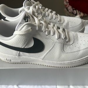 Nike Air Force 1 White with Black Swoosh
